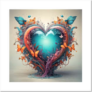 heart shape Posters and Art